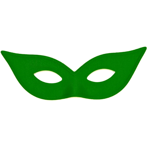 Harlequin Mask Satin Green For Adults