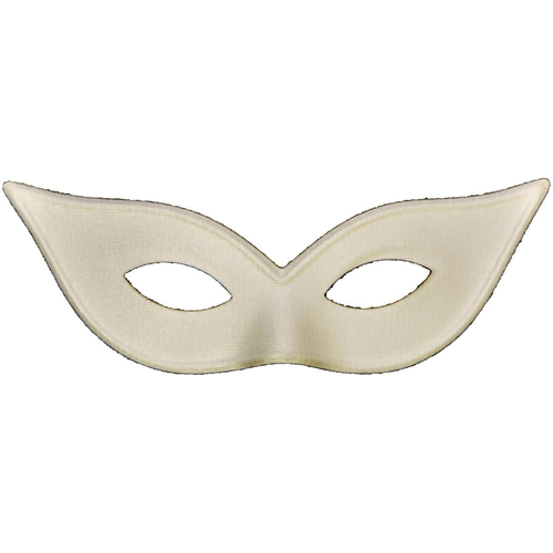 Harlequin Mask Satin White For Adults