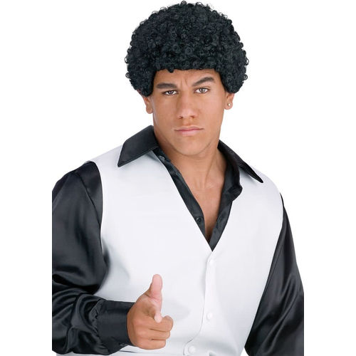 Jheri Curl Black Wig Foe Men