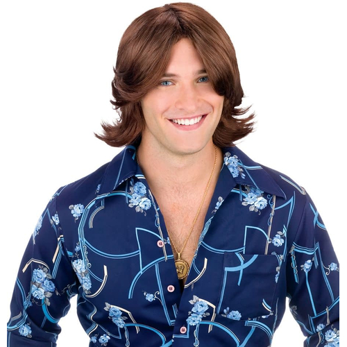 Ladies Man Wig Brown For Adults