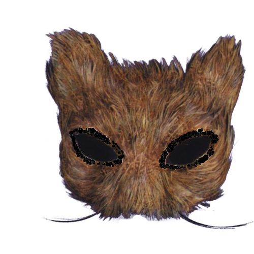 Mask Cat Feather Natural For Adults