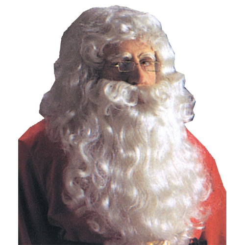 Santa Wig And Beard Reg White