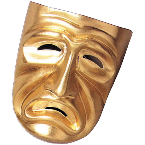 Tragedy Mask Gold For Masquerade