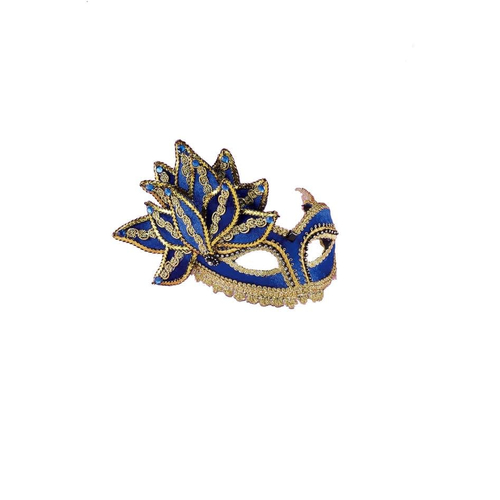 Ven Mask Blue W Gold Trim For Masquerade