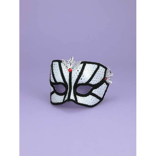 Venetian Couple Mask Sv/Bk For Adults