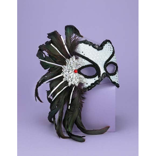 Venetian Couple Mask Wt/Bk For Adults