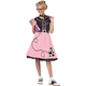 50'S Stylish Girl Child Costume