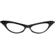 Glasses 50'S Rhinestone Bk Clr