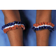 Armband Garters Rd Wt Bu Pair